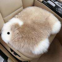 น่ารักรถที่นั่งเบาะฤดูหนาว Plush Backless Lamb ขนสัตว์อุ่นหนาเบาะรองนั่ง Universal Car Cushion