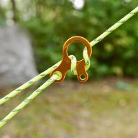 Aluminum Alloy Tent Buckle Quick Knot Wind Rope Buckle 3 Hole Antislip Hook Outdoor Hiking Camping Tightening Hook Tent Tools