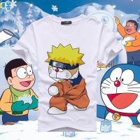 เตรียมจัดส่งแอนิเมชั่น Doraemon COS รอบ ๆ Naruto MJ Dragon Ball เสื้อยืดแขนสั้นคุณภาพสูงที่หลากหลาย