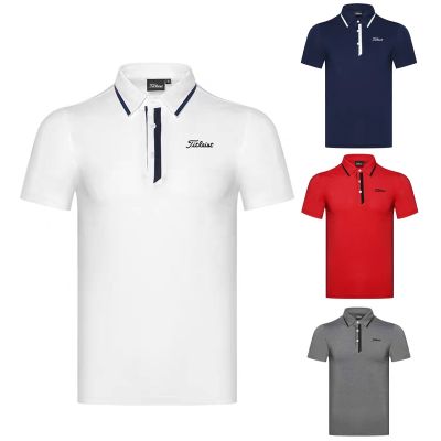 Amazingcre FootJoy Titleist UTAA Callaway1 Odyssey DESCENNTE∏♛❁  Summer new short-sleeved golf clothing mens tops casual quick-drying t-shirt perspiration outdoor golf jersey