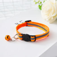 Pet Bell Collar Safety Buckle ปลอกคอแมวสะท้อนแสงแบบปรับได้พร้อมกระดิ่งสำหรับสุนัข Puppies Kittens