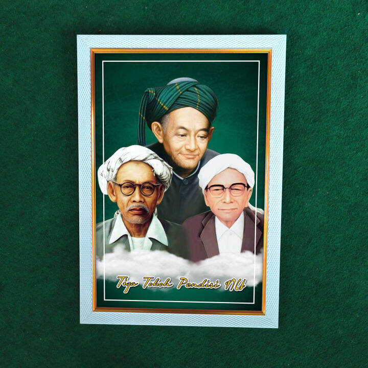 Poster Pigura Foto Pendiri NU 3 Tokoh Muasis Nahdlatul Ulama Bingkai ...