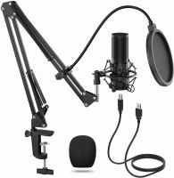 TONOR USB Microphone Kit, Streaming Podcast PC Condenser Computer Mic for Gaming, YouTube Video, Recording Music, Voice Over, Studio Mic Bundle with Adjustment Arm Stand, Q9