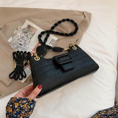 Stone Pattern Small PU Leather Shoulder Underarm Bags For Women  Summer New Crossbody Bag Ladies Luxury Brand Travel Handbag
