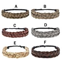 【cw】 Fashion Synthetic Twisted Wig Braided Hair Band Elastic Braid Headband Hoop Decoration Accessories