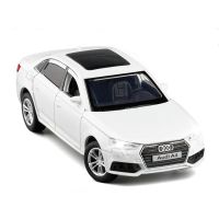 【Best-Selling】 ของเล่นโมเดลสปอร์ตอัลลอยหล่อ A4 Audi 1/32สเกลสีดำสีขาวพร้อมเสียงสำหรับเป็นของขวัญ V247