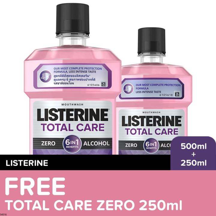 toothpaste squeezer Listerine Total Care Zero Mouthwash 500ml + FREE