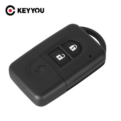 KEYYOU กุญแจรถยนต์รีโมทเปลี่ยนเคสอัจฉริยะสำหรับ Nissan Qashqai X-Trail รถนิสสันรุ่นไมคร้าโน้ต Pathfinder 2ปุ่มเคสซองใส่กุญแจ