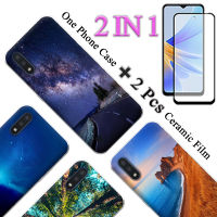 ใส่โทรศัพท์น่ารัก A01Case Samsung Galaxy แบบ2 IN 1พร้อมหน้าจอเซรามิกโค้งสองชิ้น