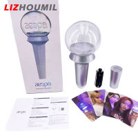 LIZHOUMIL Aespa ชุดของขวัญคอนเสิร์ตแท่งไฟบรรยากาศแสง Fanlight พร้อมคอลเลกชันพัดลมโฟโต้การ์ดสำหรับบรรยากาศคอนเสิร์ต