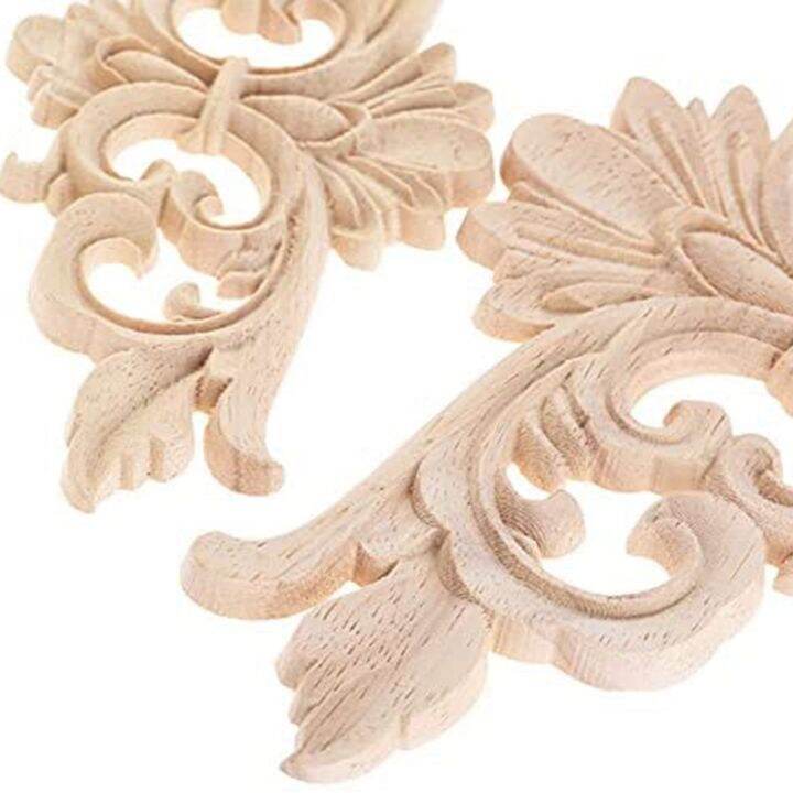 4pcs-carved-furniture-appliques-onlays-wooden-decal-corner-frame-decorative-for-cabinet-dresser-bed