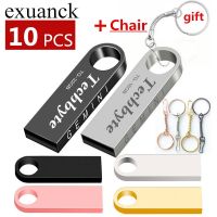 10PCS/lot Metal USB Flash Drive Pen Drive 4GB 8GB 16GB Pendrive 32GB 64GB Memory Stick 128GB U Disk Gift Free Customized LOGO