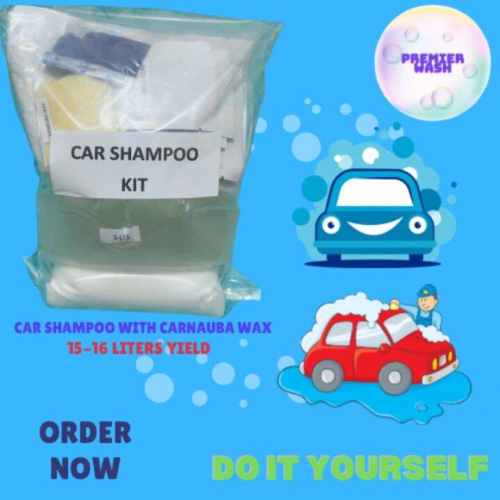 CAR SHAMPOO DIY KIT WITH CARNAUBA LIQUID 1516 LITERS YIELD /Automobile