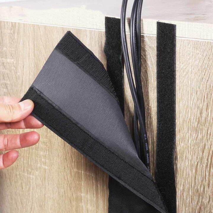 SIDSI 1 Meter Soft Office Desk Carpet Floor Cable Management Magic Tape