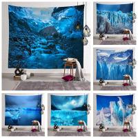 Bedroom Living Room Decorative Carpet Antarctic Glacier Tapestry Blue Sky Wall Tapestry