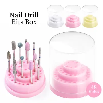 Acrylic 10 Holes Nail Holder Stand Tools Box Organizer Nail Salon