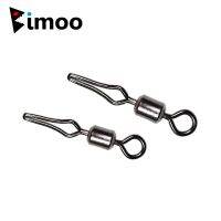 [Hot K] Bimoo 100Pcs 360 ° Roation ทองแดงหมุนด้านข้างคลิปสาย Fishhook และอึตกปลา Connector สวิงตกปลา Tackle Snap