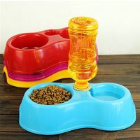 Dual Port Dog Automatic Water Dispenser Feeder Utensils Bowl Cat Drinking Fountain Food Dish Pet Bowl Cats Pet Feeder