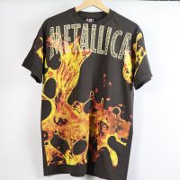 เสื้อวง Metallica OVP โอเวอร์ปริ้น แนววินเทจ สกรีนทั้งตัว ผ้าฝอกสีเฟด เสื้อOVP เสื้อวงดนตรีต่างประเทศ เสื้อวงร๊อค