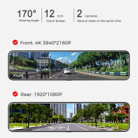 H6กระจกมองหลัง4K Dash กล้อง WIFI APP รถ DVR Dashcam GPS Track 3840*2160P วิดีโออัตโนมัติด้านหน้าและด้านหลังเลนส์คู่ Night Vision