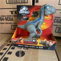 Meitai Jurassic World 2ภาพยนตร์สไตล์เดียวกัน Blue Raptor โมเดลไดโนเสาร์ทำมือพร้อมเอฟเฟกต์เสียง Gfd40