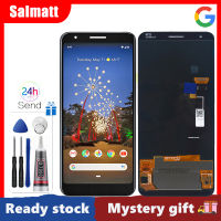 Salmatt Amoled ของแท้สำหรับ Google Pixel 3A XL ชิ้นส่วนจอสัมผัสแอลซีดีของเครื่องแปลงดิจิทัล G020C G020G G020F พิกเซลหน้าจอ LCD 3AXL