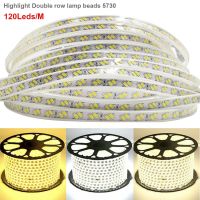 {ItalyNest shop}120LED/M โคมไฟแถบไฟ LED,เทปยืดหยุ่น220ความสว่างสูงริ้วสายไฟหลอดแอลอีดีกันน้ำกลางแจ้ง/โคมไฟ