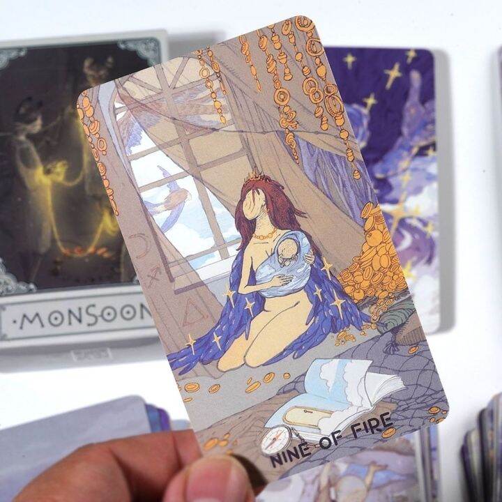 monsoon-tarot-card-มรสุม-ไพ่ทาโรต์-ขนาด10-3x6ซม-78ไพ่ทาโร่-s-คู่มืออิเล็กทรอนิกส์-เวอร์ชันไพ่ทำนายภาษาอังกฤษ-ไพ่ยิปซี-ไพ่ออราเคิล-ไพ่ยิบซี-ไพ่ทาโร่-ไพ่ดูดวง