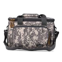 Camouflage Lixada Fishing Bag Durable Canvas Fishing Reel Lure Gear Storage Case Outdoor Carp Fishing Tackle Shoulder Crossbody Bags