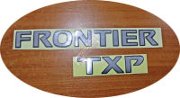 สติกเกอร์ FRONTIER TXP สำหรับติดที่ฝากระบะท้าย nissan fron tier ครบชุด สีเงิน