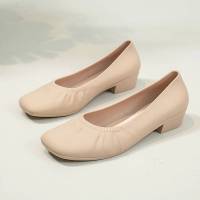 [ส่งเร็วพิเศษ!] รองเท้าคัชชู สีพื้น พื้นนิ่ม ใส่สบาย สำหรับผู้หญิง รุ่น 020