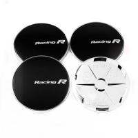 4Pcs 68Mm 62Mm Racing R สติ๊กเกอร์ติดล้อสำหรับ Enkei RS5 CDR9 Auto ขอบปก HubCap ตรารถยนต์