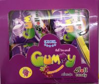 Gummy Roll กัมมี่โรล​ เยลลี่ม้วนกลิ่นผลไม้​ รสองุ่น ขนาด8กรัม​ x​ 20ซองครับ