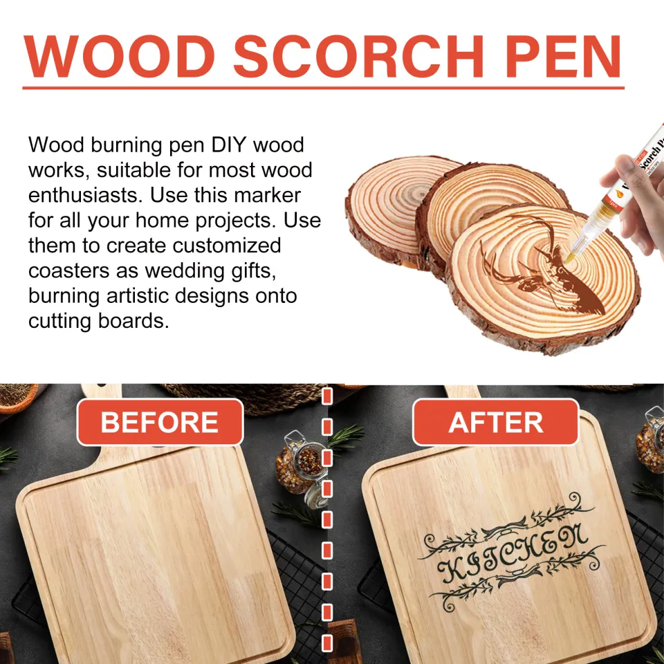 DIY Wood Burning Charring Pen Scorch Wood Burned Markers
