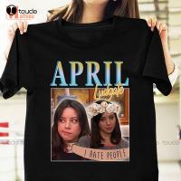 April Ludgate T-Shirt Parks And Recreation Movie Shirt Aubrey Plaza Mens White Tshirt Xs-5Xl Christmas Gift Printed Tee Tshirt