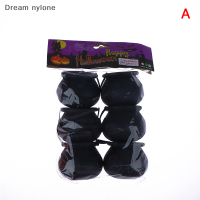 Dream nylone ถังฟักทองฮาโลวีน6ชิ้นถังลูกอมพลาสติกแบบพกพาของตกแต่งวันฮาโลวีนกระเป๋าใส่ของตกแต่งงานปาร์ตี้หรือของตกแต่งงานปาร์ตี้