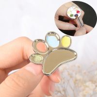 1 Pc Stainless Steel Mini Palette Finger Ring Paint Plate Acrylic UV Gel Polish Display Rack False Nails Tips Manicure Tools amp;T