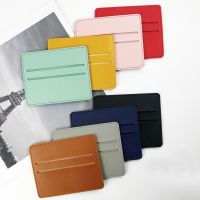 1 Buah Dompet Pria Dompet Tempat Kartu Kredit Bank Bisnis Mini Ultratipis Dompet Sederhana Hitam Wanita Kecil Penutup Kartu Koin Tas Casing Kantong