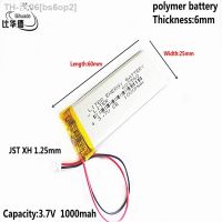 new JST XH 1.25mm 3.7V 1000MAH 602560 Lithium Polymer LiPo Rechargeable Battery For Mp3 headphone PAD DVD bluetooth camera [ Hot sell ] bs6op2