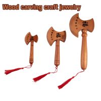 Feng Shui Peach Wood Blessing Carving Ax Pendant Five Emperors Money Lucky Gourd A Work Of Art For Home Decoration