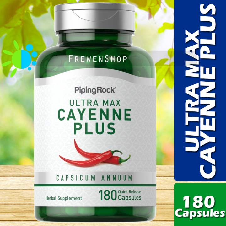 ULTRA MAX CAYENNE PLUS 180 Capsules Cayenne Pepper Ginger Root Hawthorn