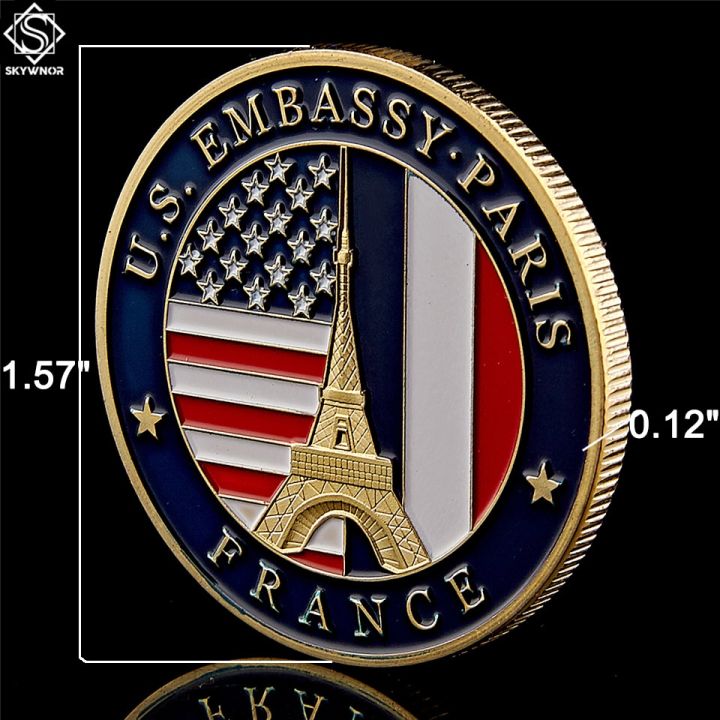 2019ไร้สายของรัฐสถานฑูตแห่งสหรัฐอเมริกาของที่ระลึกปารีสเหรียญทองของสะสม