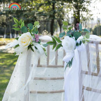 Artificial Flowers Bouquet Fake Flowers For Wedding Chair Back Decoration Photography Props