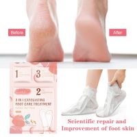 【CW】 New 3 IN 1 Peach Foot Mask Peeling for Leg Feet Exfoliating Socks Scrub Pedicure Anti Crack Heel Remove Skin Patch