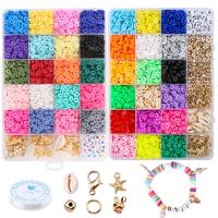 6mm Flat Round Polymer Clay Beads DIY Jewelry Marking Kit Loose Spacer Ceramic Vinyl Disc Beads For Bracelets Necklace Earring