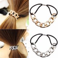 Women Hair Accessories Hair Tie Scrunchy Metal Chain boho turban Headband Headwear Rubber Bands Women Girls Elastic hairband