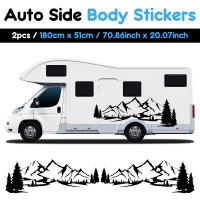 RV Motorhome Side Body Sticker DIY Mountain Tree Decal Sticker Decoration for Car Caravan Trailer