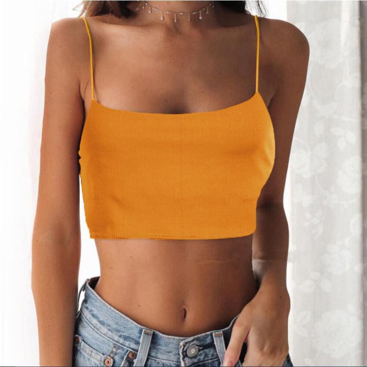 new-arrival-fashion-summer-ladies-short-solid-tops-casual-vest-sleeveless-solid-color-camisole-top