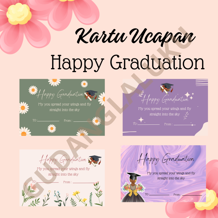 Kartu Ucapan Happy Graduation Isi 50 Pcs Lazada Indonesia