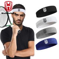 Worthdefence Cotton Athletic Headband Elastic Sweatbands Women Men Basketball Sports Gym Fitness Sweat Band Volleyball Tennis